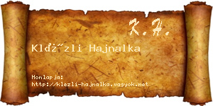 Klézli Hajnalka névjegykártya