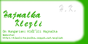 hajnalka klezli business card